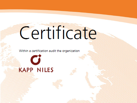 certification KAPP NILES certification KAPP NILES